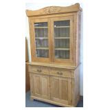 2-piece antique step-back cupboard