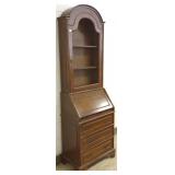Drop front desk with bookshelf top