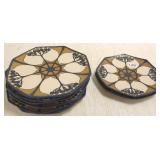 8 Mettlach jugendstil blueberry tree art nouveau