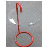 Modern glass & metal end table