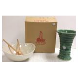 Red Wing potteries salad bowl with original box &