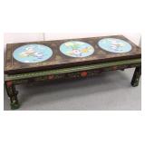 Triple cloisonne top oriental table