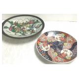 2 antique oriental chargers