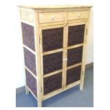 Antique pie safe with pierced tin