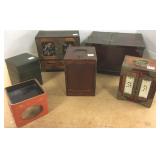 Group antique, etc oriental vanity box, jewelry