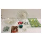 Group of mid century art glass including Higgins