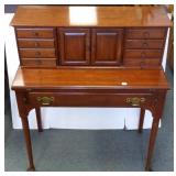 Small cherry writing desk with drawer