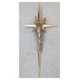 45" bronze cross signed Jerome L. Cox 2/12