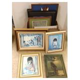 Group of assorted framed artworks including 3