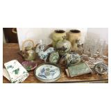 Group of pottery, glass, etc.