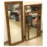 2 framed mid century mirrors