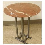 Mod chrome & marble top small table