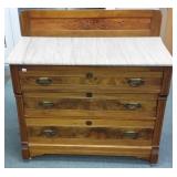 Victorian marble top 3-drawer chest