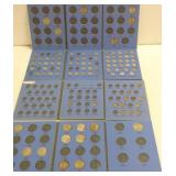 4 albums with silver Liberty halves, seated dimes