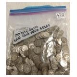 Group of assorted mercury silver dimes-