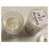 23 assorted Morgan & Peace silver dollars