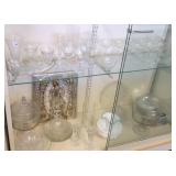 Icon, group of glass & silverplate, etc