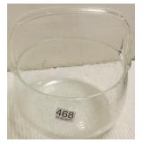 8" signed Swedish art glass basket