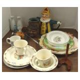 Group including hand painted plates-