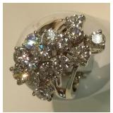 14k ring set with 15 round diamonds - 3.75 cwt