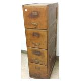 4-drawer oak file cabinet