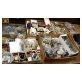 Large group costume jewelry & findings, etc