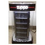 Zippo lighted rotating display case