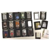 19 assorted Zippo lighters