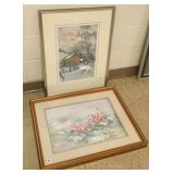 Signed Kimberly R. Weber mixed media artwork &