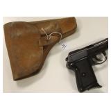 Polish P-64 semi-auto 9mm pistol with holster