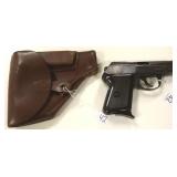 Polish P-64 semi-auto 9mm pistol with holster