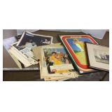 Group advertising items, Elvis poster, etc