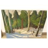 Unframed signed W.E. Parrott oil on board-