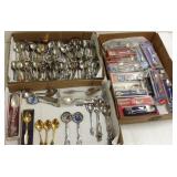 Approx 190 souvenir spoons including 17 Christmas,