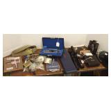 Group including drafting tools, binoculars, etc.