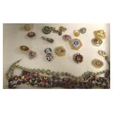 20 vintage Italian mosaic & glass jewelry pieces