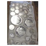 28 assorted silver coins