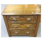 Carved Victorian commode chest with towel pullout