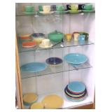 Large group of Fiesta dinnerware, chop plate,