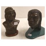 Signed G. Fay 8" bronze Native American