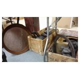 Large group of Griswold cookware, crates, decoys,