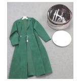 Vintage Halston ultra-suede coat & Frank Olive