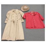 Burberry coat, hat & blouse