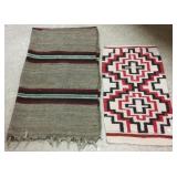 Southwest Navajo 20" x 38" textile with 52" x 94"