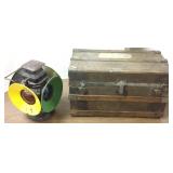Adlake railroad switch lamp & a small trunk