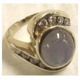 Vintage 14K ring set with 12 diamonds & a
