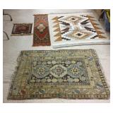 4 small handmade etc. rugs (some as seen)