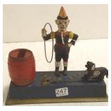 Vintage cast iron trick dog mechanical bank