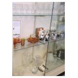 Large group of crystal, chef figurines, etc.