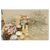 Large group of assorted glassware, china, Lenox,